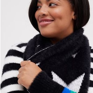 Torrid Oblong Fuzzy Star Scarf